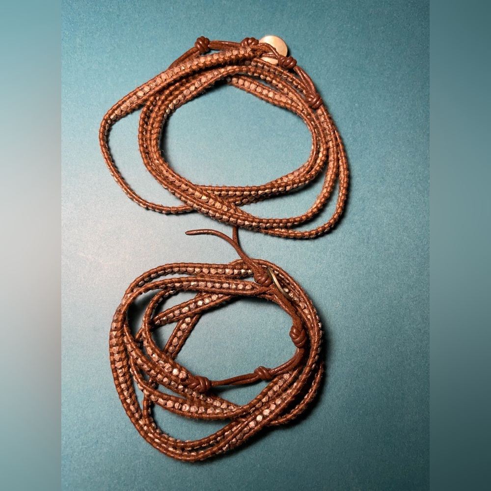 Chan Luu Silver Wrap Bracelets, set of 2